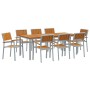 Juego de Comedor de Jardín Set de 9 Gris Aluminio Duradero de , Mesas de jardín - Ref: Foro24-3284428, Precio: 861,73 €, Desc...