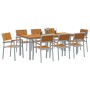 Juego de Comedor de Jardín Set de 9 Gris Aluminio Duradero de , Mesas de jardín - Ref: Foro24-3284428, Precio: 861,73 €, Desc...
