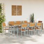 Juego de Comedor de Jardín Set de 9 Gris Aluminio Duradero de , Mesas de jardín - Ref: Foro24-3284428, Precio: 861,73 €, Desc...