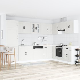 Gabinete de cocina ""Kalmar"" con doble fregadero de madera blanca de , Armarios de cocina - Ref: Foro24-3315001, Precio: 212...