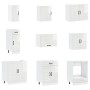 Gabinete de Cocina ""Kalmar"" con Doble Lavabo Alta Brillo Blanco Madera Elaborada de , Armarios de cocina - Ref: Foro24-3315...