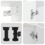 Gabinete de Cocina ""Kalmar"" con Doble Lavabo Alta Brillo Blanco Madera Elaborada de , Armarios de cocina - Ref: Foro24-3315...