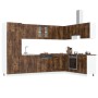 Gabinete de Cocina ""Kalmar"" con Doble Fregadero de Roble Ahumado en Madera Elaborada de , Armarios de cocina - Ref: Foro24-...