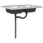 Gabinete de Cocina ""Kalmar"" con Doble Fregadero de Roble Ahumado en Madera Elaborada de , Armarios de cocina - Ref: Foro24-...
