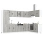 Armario de Cocina ""Kalmar"" con Doble Fregadero Gris Sonoma Madera Elaborada de , Armarios de cocina - Ref: Foro24-3315007, ...