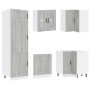 Armario de Cocina ""Kalmar"" con Doble Fregadero Gris Sonoma Madera Elaborada de , Armarios de cocina - Ref: Foro24-3315007, ...