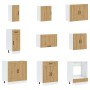 Gabinete de Cocina ""Kalmar"" con Lavabo Doble en Madera de Roble Artesanal de , Armarios de cocina - Ref: Foro24-3315010, Pr...