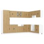 Gabinete de Cocina ""Kalmar"" con Lavabo Doble en Madera de Roble Artesanal de , Armarios de cocina - Ref: Foro24-3315010, Pr...
