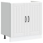 Gabinete de Cocina ""Lucca"" con Doble Lavabo Blanco de Madera Ingenierizada de , Armarios de cocina - Ref: Foro24-3315011, P...