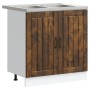 Mueble de cocina ""Lucca"" con fregadero de roble ahumado en madera elaborada de , Armarios de cocina - Ref: Foro24-3315016, ...