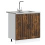 Mueble de cocina ""Lucca"" con fregadero de roble ahumado en madera elaborada de , Armarios de cocina - Ref: Foro24-3315016, ...