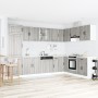 Gabinete de Cocina ""Lucca"" con Doble Fregadero en Gris Sonoma de Madera Ingienierizada de , Armarios de cocina - Ref: Foro2...