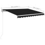 Toldo manual retráctil con postes gris antracita 3x2,5 m de vidaXL, Toldos - Ref: Foro24-3069899, Precio: 306,40 €, Descuento: %