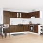 Armario de Cocina ""Lucca"" con Doble Lavabo en Roble Marrón Madera elaborada de , Armarios de cocina - Ref: Foro24-3315018, ...