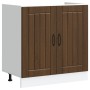 Armario de Cocina ""Lucca"" con Doble Lavabo en Roble Marrón Madera elaborada de , Armarios de cocina - Ref: Foro24-3315018, ...