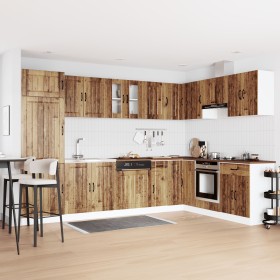 Gabinete de Cocina 'Lucca' con Doble Fregadero - Madera Vieja, Madera Elaborada de , Armarios de cocina - Ref: Foro24-3315019...