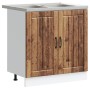 Gabinete de Cocina 'Lucca' con Doble Fregadero - Madera Vieja, Madera Elaborada de , Armarios de cocina - Ref: Foro24-3315019...