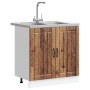 Gabinete de Cocina 'Lucca' con Doble Fregadero - Madera Vieja, Madera Elaborada de , Armarios de cocina - Ref: Foro24-3315019...