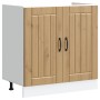 Gabinete de cocina ""Lucca"" con doble lavabo en madera de roble artesanal de , Armarios de cocina - Ref: Foro24-3315020, Pre...