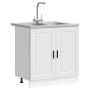 Gabinete de Lavabo 'Porto' con Lavabo Blanco 80x46x84,5 cm de Madera de , Armarios de cocina - Ref: Foro24-3315021, Precio: 2...