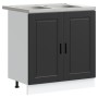 Gabinete de base con fregadero ""Porto"" Negro 80x46x84,5 cm de madera de , Armarios de cocina - Ref: Foro24-3315022, Precio:...