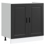 Gabinete de base con fregadero ""Porto"" Negro 80x46x84,5 cm de madera de , Armarios de cocina - Ref: Foro24-3315022, Precio:...