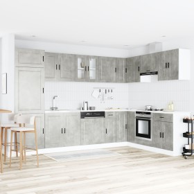 Gabinete base de fregadero ""Porto"" con fregadero gris concreto 80x46x84,5 cm de madera elaborada de , Armarios de cocina - ...