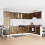 Gabinete Base para Fregadero ""Porto"" con Fregadero de Roble Ahumado 80x46x84,5 cm en Madera Elaborada de , Armarios de coci...