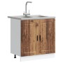 Gabinete Base ""Porto"" con Lavabo Madera Vieja 80x46x84,5 cm Madera Elaborada de , Armarios de cocina - Ref: Foro24-3315029,...