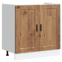 Gabinete Base ""Porto"" con Lavabo Madera Vieja 80x46x84,5 cm Madera Elaborada de , Armarios de cocina - Ref: Foro24-3315029,...