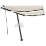 Toldo manual retráctil con LED crema 300x250 cm de vidaXL, Toldos - Ref: Foro24-3069702, Precio: 380,68 €, Descuento: %