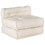 Pouf Sofá Modular de 4 Plazas Convertible de Tela Crema de , Cojines para sillas y sofás - Ref: Foro24-3315064, Precio: 488,7...