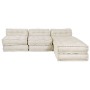 Pouf Sofá Modular de 4 Plazas Convertible de Tela Crema de , Cojines para sillas y sofás - Ref: Foro24-3315064, Precio: 488,7...