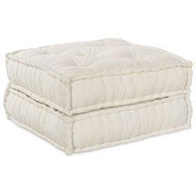 Sofá Puff Modular de 2 Plazas Convertible en Tela Crema de , Cojines para sillas y sofás - Ref: Foro24-3315065, Precio: 231,5...