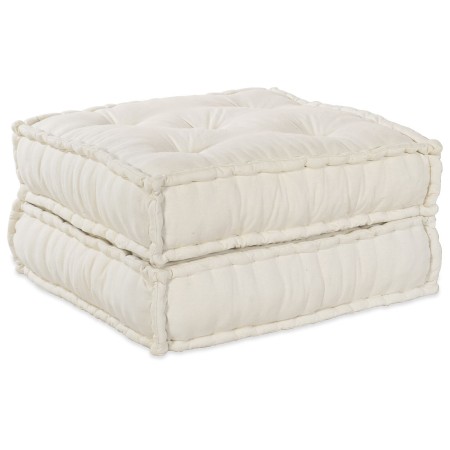 Sofá Puff Modular de 2 Plazas Convertible en Tela Crema de , Cojines para sillas y sofás - Ref: Foro24-3315065, Precio: 231,5...