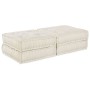 Sofá Puff Modular de 2 Plazas Convertible en Tela Crema de , Cojines para sillas y sofás - Ref: Foro24-3315065, Precio: 231,5...