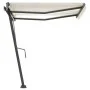 Toldo manual retráctil con LED crema 300x250 cm de vidaXL, Toldos - Ref: Foro24-3069702, Precio: 380,68 €, Descuento: %