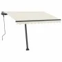 Toldo manual retráctil con LED crema 300x250 cm de vidaXL, Toldos - Ref: Foro24-3069702, Precio: 380,68 €, Descuento: %