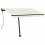 Toldo manual retráctil con LED crema 300x250 cm de vidaXL, Toldos - Ref: Foro24-3069702, Precio: 386,73 €, Descuento: %