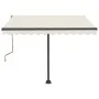 Toldo manual retráctil con LED crema 300x250 cm de vidaXL, Toldos - Ref: Foro24-3069702, Precio: 380,68 €, Descuento: %