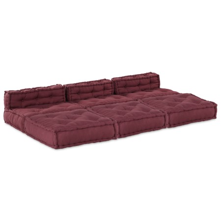 Pouffes Modulares 4 pcs Tela Burdeos de , Cojines para sillas y sofás - Ref: Foro24-3315073, Precio: 554,16 €, Descuento: %