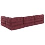 Pouffes Modulares 4 pcs Tela Burdeos de , Cojines para sillas y sofás - Ref: Foro24-3315073, Precio: 554,16 €, Descuento: %