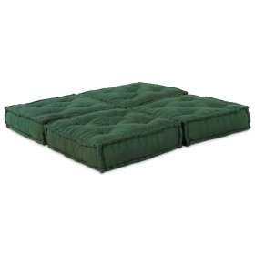 Pouffes Modulares 2 pcs Verde Tela de , Cojines para sillas y sofás - Ref: Foro24-3315080, Precio: 237,11 €, Descuento: %
