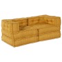 Pouffes modulares 2 pcs Amarillo Tela de , Cojines para sillas y sofás - Ref: Foro24-3315081, Precio: 285,69 €, Descuento: %