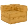 Pouffes modulares 2 pcs Amarillo Tela de , Cojines para sillas y sofás - Ref: Foro24-3315081, Precio: 285,69 €, Descuento: %
