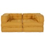Pouffes modulares 2 pcs Amarillo Tela de , Cojines para sillas y sofás - Ref: Foro24-3315081, Precio: 285,69 €, Descuento: %