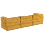 Pufs Modulares 3 pcs de Tela Amarilla de , Cojines para sillas y sofás - Ref: Foro24-3315082, Precio: 411,75 €, Descuento: %