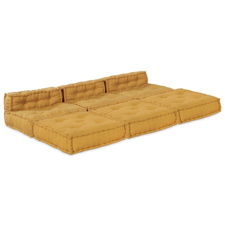Poufs Modulares 4 pcs Tela Amarilla de , Cojines para sillas y sofás - Ref: Foro24-3315083, Precio: 522,53 €, Descuento: %