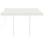 Toldo retráctil automático con postes crema 3,5x2,5 m de vidaXL, Toldos - Ref: Foro24-3069927, Precio: 426,49 €, Descuento: %