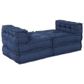 Poufs Modulares 4 piezas en Tela Índigo de , Cojines para sillas y sofás - Ref: Foro24-3315089, Precio: 472,43 €, Descuento: %